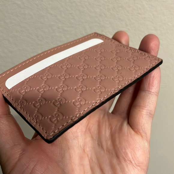 NWT Gucci GG Micro LOGO Card Case Pink with COA - Picture 9 of 10